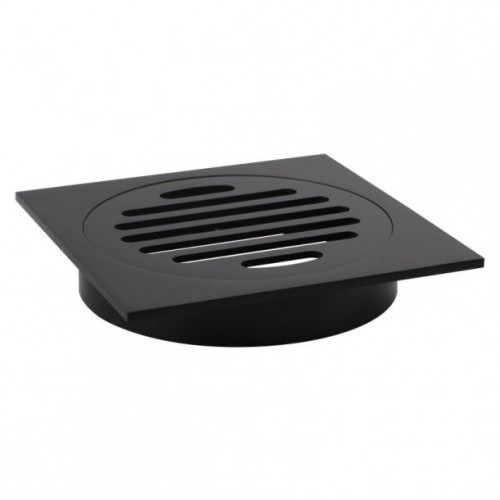 Matte Black Brass Square Floor Drain Strainer 110*110*20mm